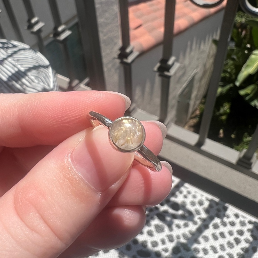 Rutile Quartz - 925 Sterling Silver Ring